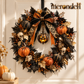 Merondell™ Gothic Pumpkin Halloween Wreath