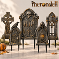 Merondell™ Gothic Graveyard Tombstone Yard Stakes