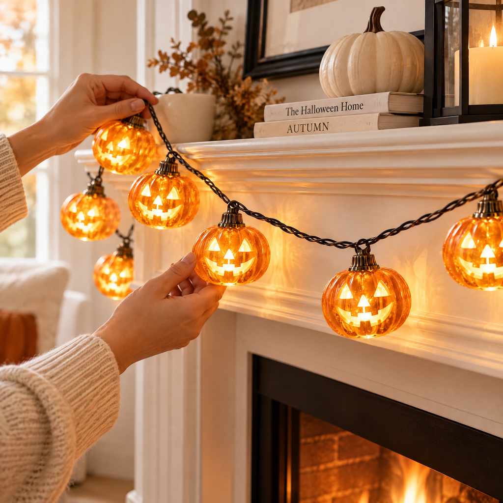 Merondell™ Glowing Jack-O'-Lantern String Lights