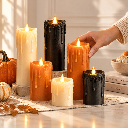Merondell™ Dripping Wax Halloween Flameless Candles
