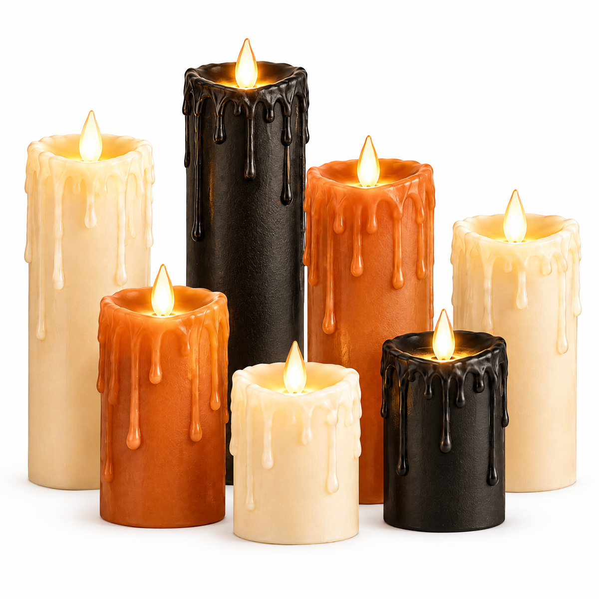 Merondell™ Dripping Wax Halloween Flameless Candles