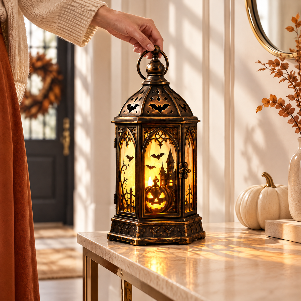 Merondell™ Gothic Haunted House Halloween Lantern