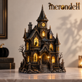 Merondell™ Illuminated Gothic Clock Tower Haunted House