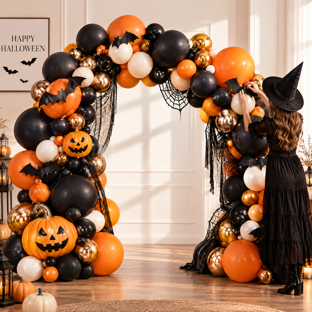 Merondell™ Halloween Pumpkin Balloon Arch Kit