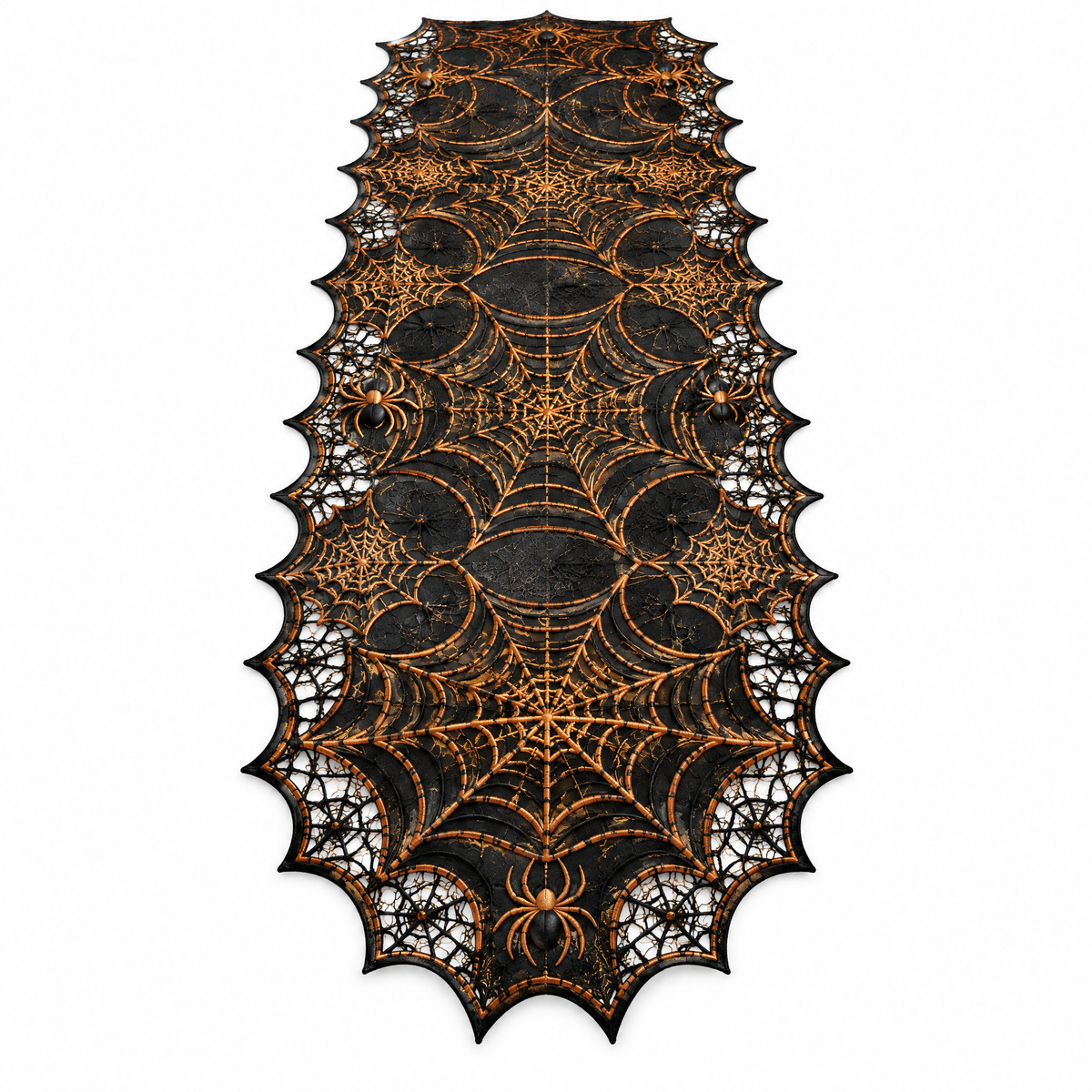 Merondell™ Gothic Spiderweb Halloween Table Runner