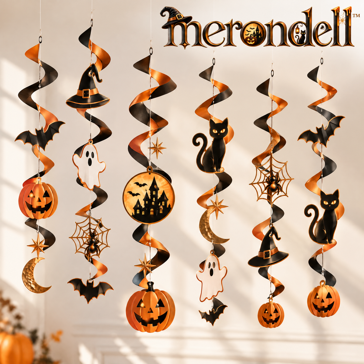 Merondell™ Halloween Hanging Swirl Decoration Set