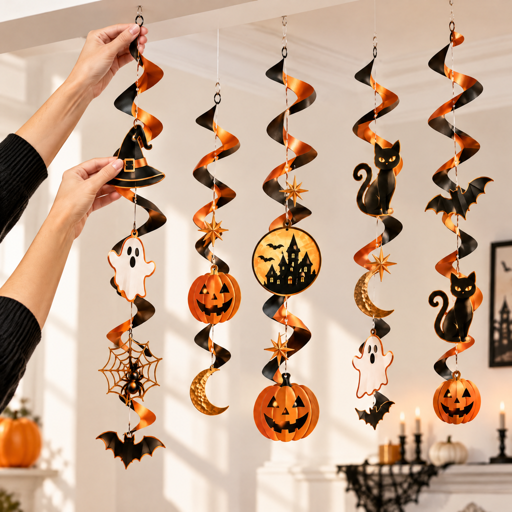 Merondell™ Halloween Hanging Swirl Decoration Set